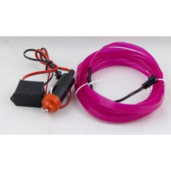 Светодиодная неоновая лента от прикуривателя (в салон) фиолетовая 12V 3м