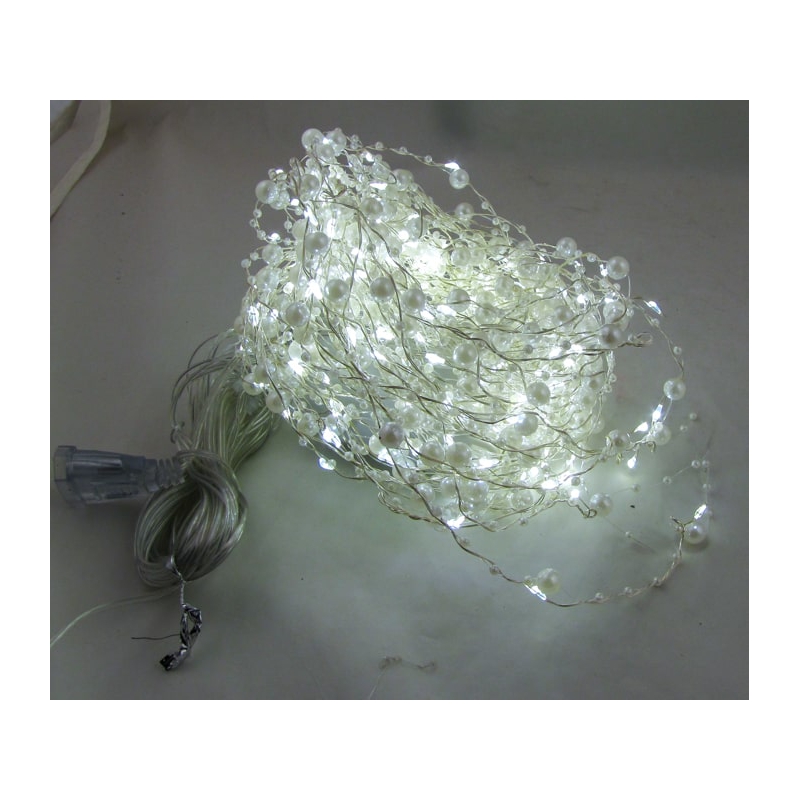 Гирлянда 200 8мм (шторки) теплые белые (жемчуг) C200-8P 3*2м