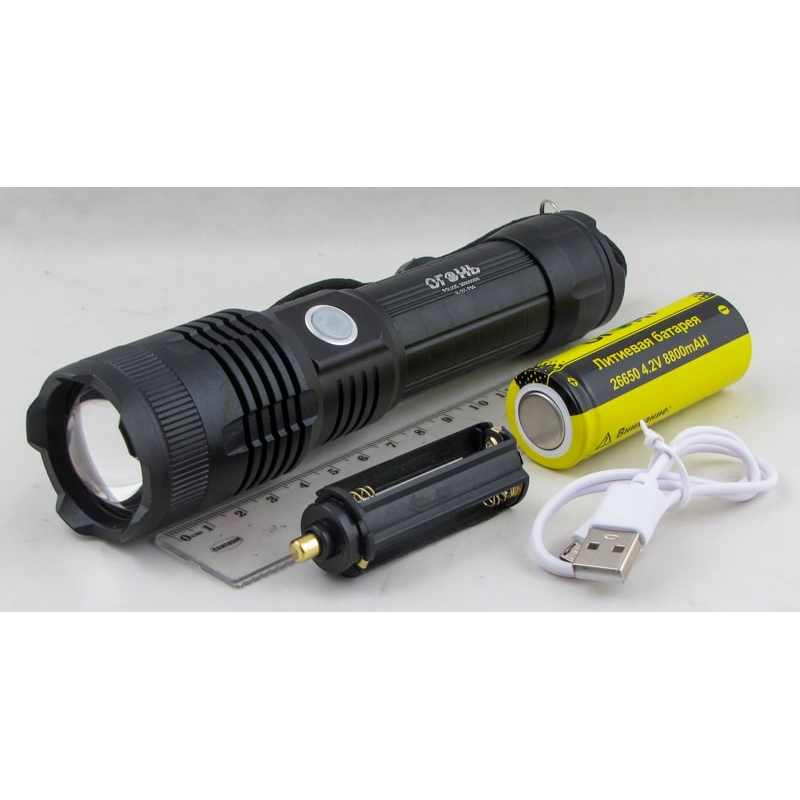 Фонарь головной H-111-P99 (1 ярк.+ 2акк., microUSB) zoom 3 реж. ??