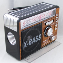 Радиоприёмник XB-107BTS 3 band (FM/AM/SW) USB, SD, аккум. 18650, фонарь, Bluetooth 