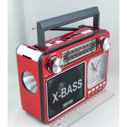 Радиоприёмник M-35BT (FM,AM,SW1/2) сетев. SD, USB, фонарь,часы сетев./2R20/съемн. акк., Bluetooth