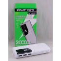 PowerBank 3USB A-47 20000mAh с фонариком белый