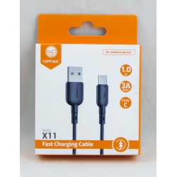 Кабель TYPE-C 1м CB-X11-TC 3A черный в короб.