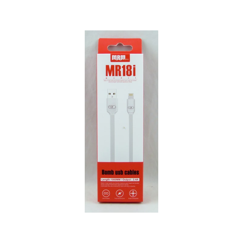 Кабель LIGHTNING 1м MR-18-IP 2,4A белый