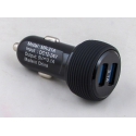 Зарядное устройство (2 USB,без шн.) 5V 2,1/1A прикур. MR-31A черный