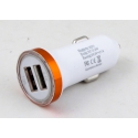 Зарядное устройство (2 USB,без шн.) 5V 2,1/1A прикур. KO-11 красный