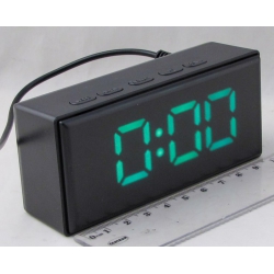 Часы-будильник электронные NA-6093-2 (зеленые цифры)