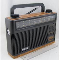 Радиоприёмник M-8001BT (FM,AM,SW) SD, USB аккум. 18650, фонарь, Bluetooth