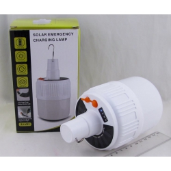 Фонарь для кемпинга YD-1786 (1 больш., шнур 3,5*1,35) 5 реж. подвесной, солнеч. батарея