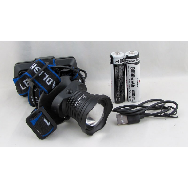 Фонарь головной FA-T2-P50 (1 ярк. 2 аккум., шнур microUSB) zoom 