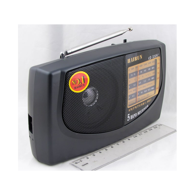 Радиоприёмник HAIRUN KB-308АС/40 (AC&DC) 5-band сетев./2R20
