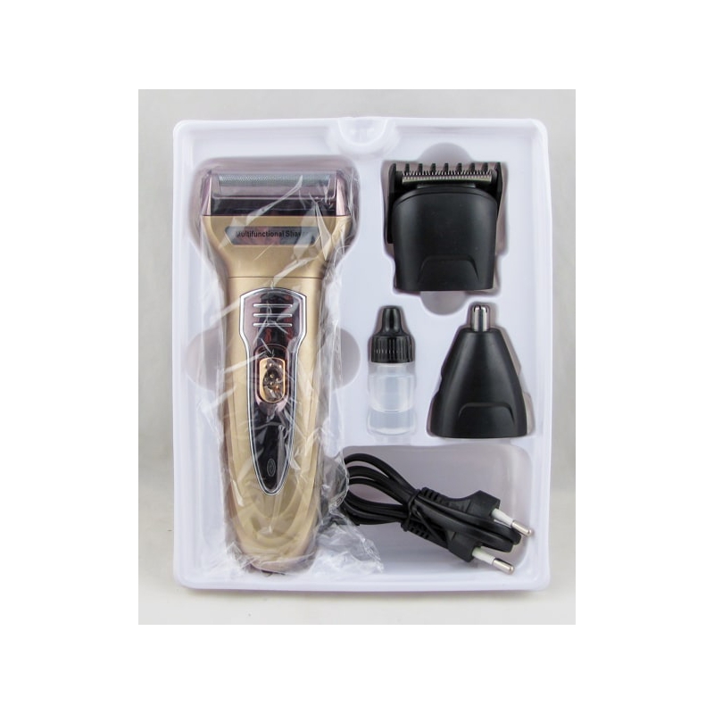 Машинка для стрижки волос + электробритва H-787-10(2 аккум.AA + ЗУ / сетевой шнур)