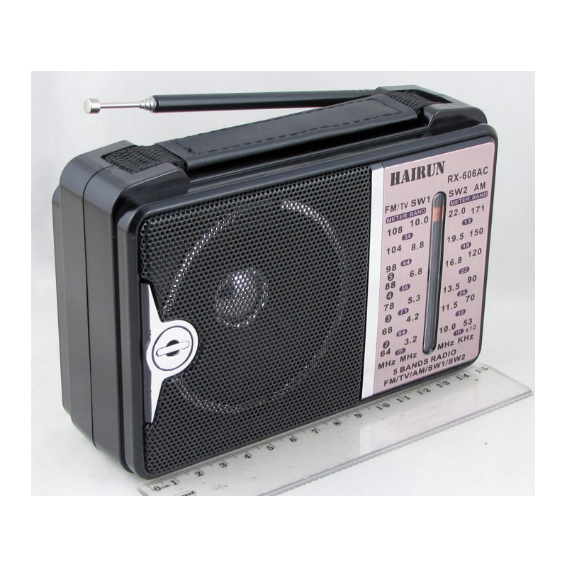 Радиоприёмник RX-606 HAIRUN 4 band (FM 64-108/AMSW1-2) сетев./2R20