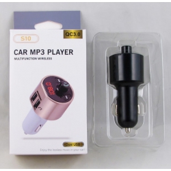 MP3 модулятор авто AQ-S10 с экр. 2USB 2,1A QC 3.0 Bluetooth