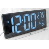 Часы-будильник электронные DS-3808 (белые цифры)