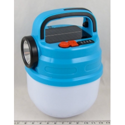 Фонарь для кемпинга HYD-V70 (1 ярк.+ 1 больш., шнур microUSB) 3 режима, с ручкой, солнеч. батарея