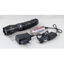 Фонарь светодиодный A-37-T6 (1 мощ., акк.+ЗУ) 5000W крут. zoom