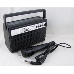 Колонка с микрофоном ZQS-1437 фонарь 20 ламп, солнечная батарея, Bluetooth
