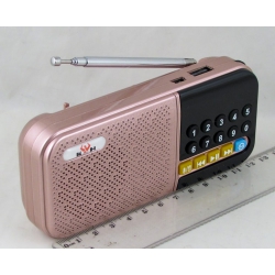Радиоприёмник KH-Y22 (FM) USB, SD аккум.18650, шнур miniUSB
