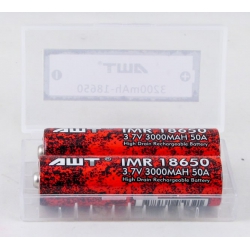 Аккумулятор для фонарика №18650 3000mA АШТ (по 2шт) бытовые красные