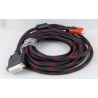 Кабель HDMI-DVI-D 5м в оплетке №55-5