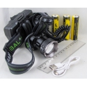 Фонарь головной HT-168-TG (1 ярк.+ 3акк.+ шнур microUSB) 3реж. zoom