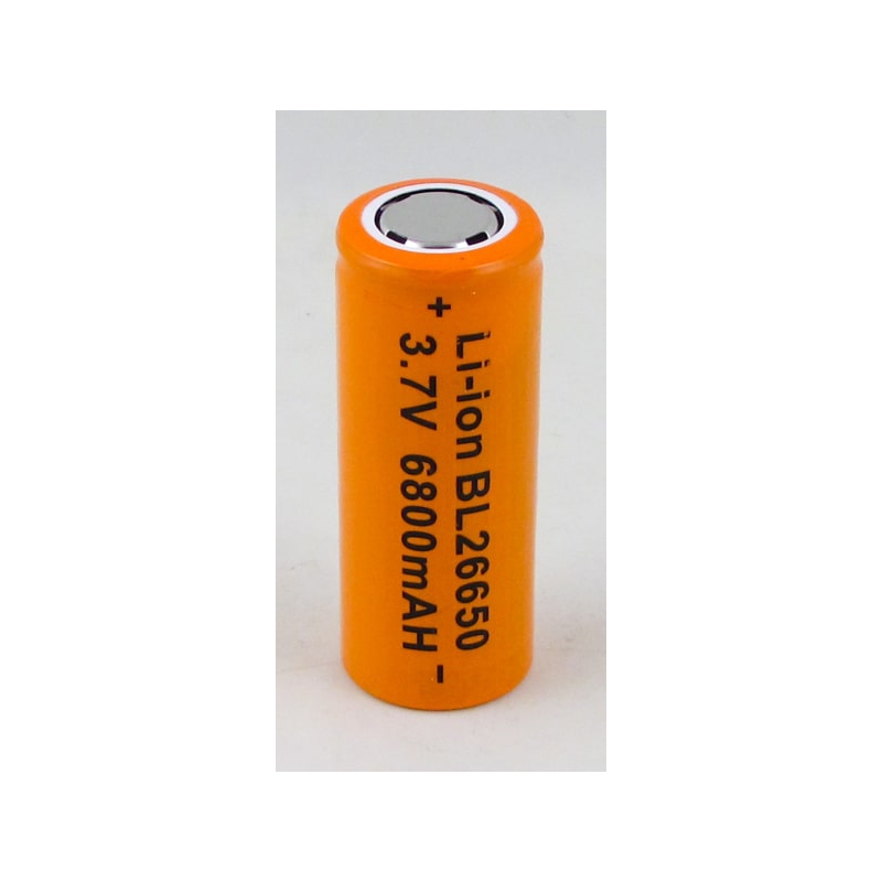 Аккумулятор для фонарика №26650 6800mA (69,7gr) оранжевый