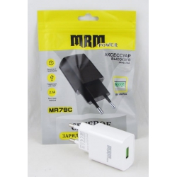 Сетевое зарядное устройство 5V 2,1A 1 USB MR-79C белый в пакете