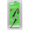 Кабель LIGHTNING MR-36-IP 2,4A 1м кофейный плоский тканевый