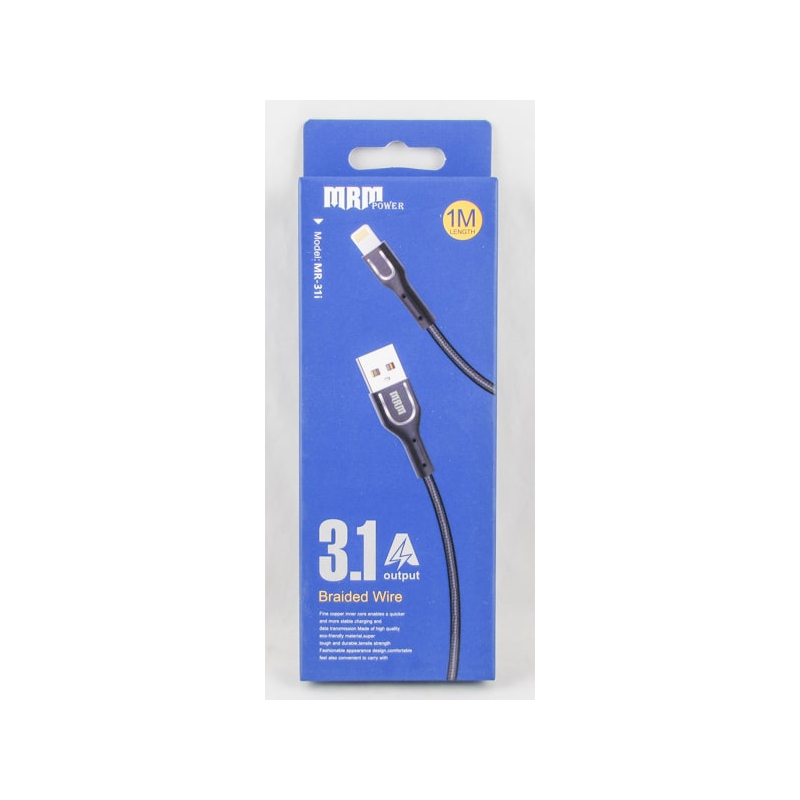 Кабель LIGHTNING MR-31-IP 3,1A 1м черный в короб. 