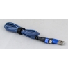 Кабель LIGHTNING MR-34-IP 2,4A 1м синий плоский тканевый