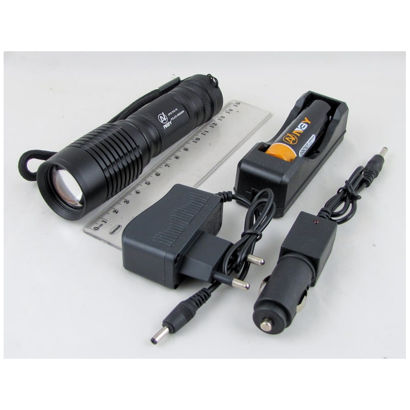 Фонарь светодиодный HYD-T03-T6 (1 мощ., акк.+ ЗУ) zoom