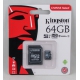 Карта памяти microSD Kingston 64Gb с адаптером SD, класс 10