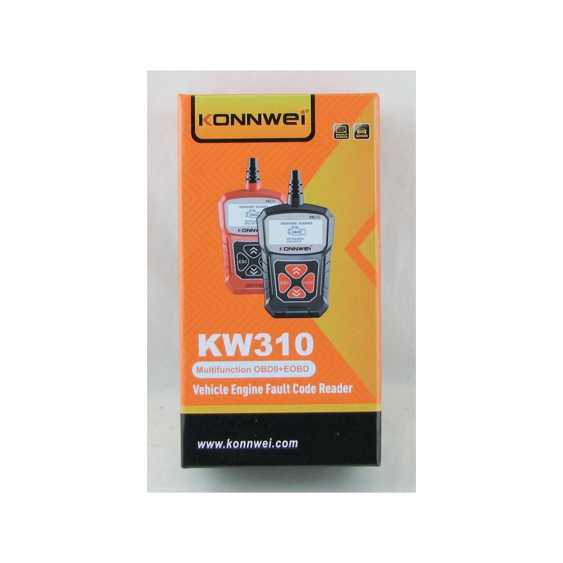 Сканер автомобильный диагностический KW310 черный