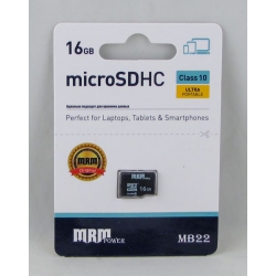 Карта памяти microSD MRM MB-22 16Gb 10Mb/s класс 10