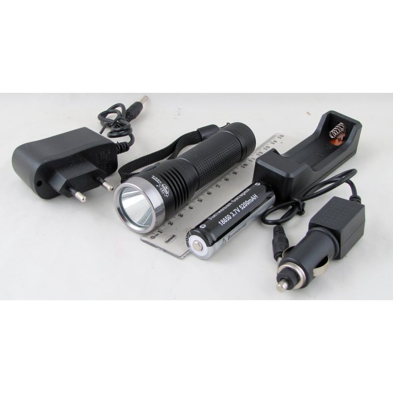 Фонарь светодиодный P-G18-T6 (1 мощ., акк.+ ЗУ)