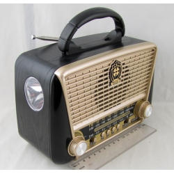 Радиоприёмник R-3166BT (FM/AM/SW) USB, TF, сетевой, встроен. аккум., фонарь, Bluetooth Радиоприёмник R-3166BT (FM/AM/SW) USB, SD, сетевой, встроен. аккум., фонарь, Bluetooth