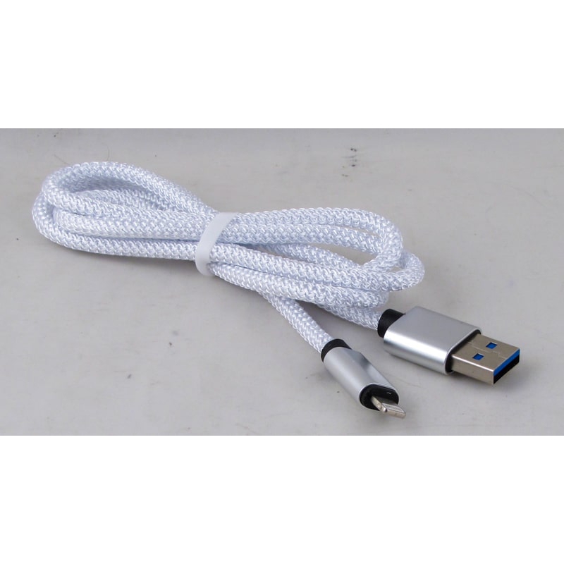 Кабель LIGHTNING MR-27-IP 2,4A 1м белый тканевый