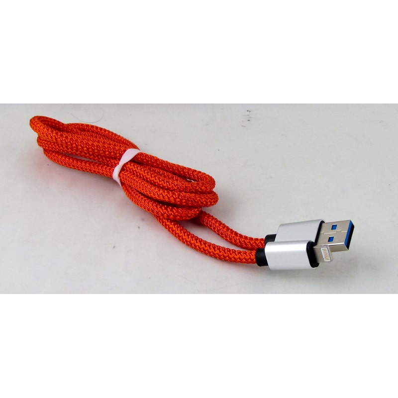 Кабель LIGHTNING MR-27-IP 2,4A 1м красный тканевый