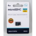 Карта памяти microSD MB-20 4Gb 10Mb/s класс 10