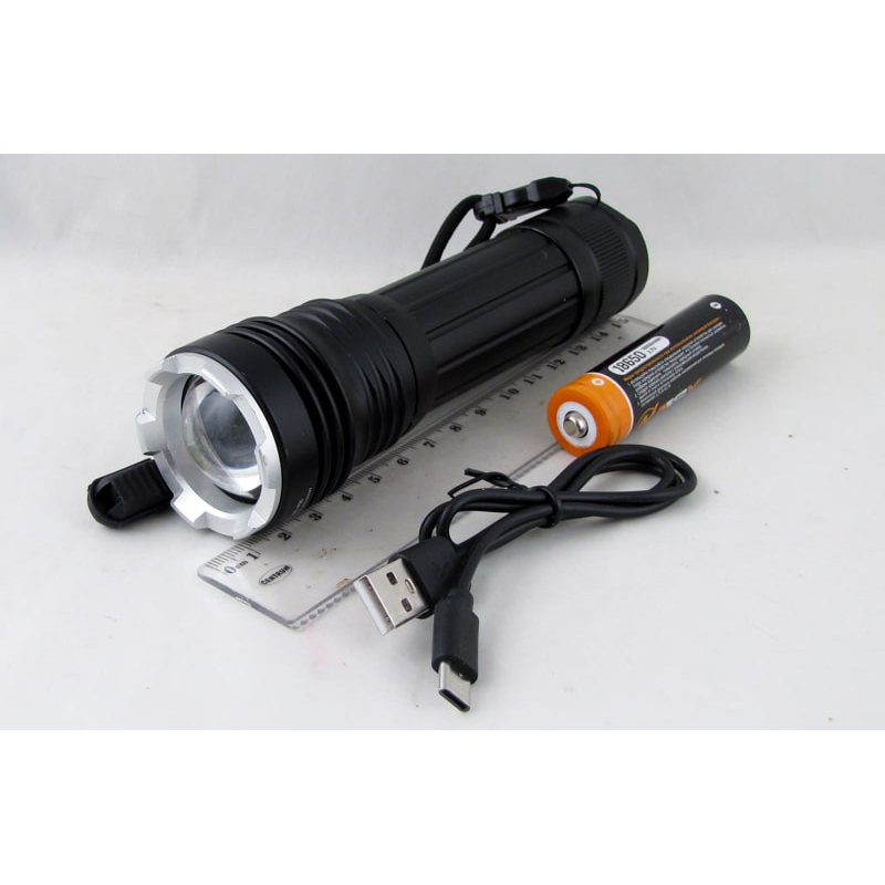 Фонарь светодиодный (1 мощ., акк.+ шнур TYPE-C) HY-A85-P90 zoom