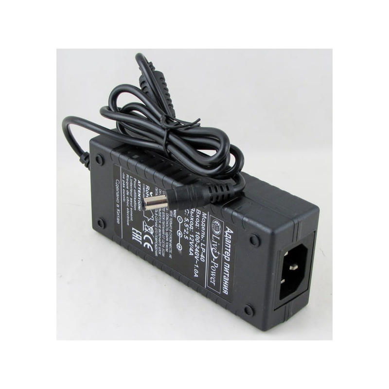 Блок питания (12V 4A) LP-40 толст. шт. (5,5*2,5)
