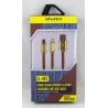 Кабель LIGHTNING, SAMSUNG 2в1 CL-987 1м AWEI золот. в коробке