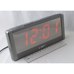 Часы-будильник электронные VST-731Y-1 (крас. циф.)