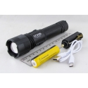 Фонарь светодиодный H-273-GT100 (1 мощ., акк.+ шнур TYPE-C) индикатор, zoom