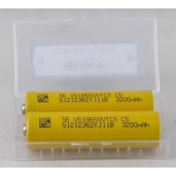 Аккумулятор для фонарика №18650 3200mA SONY бытовые (по 2шт) желтые