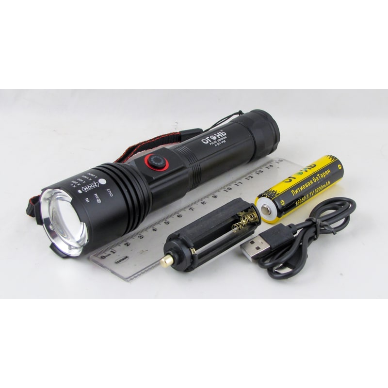Фонарь светодиодный H-215-P99 (1 мощ., акк. + шнур TYPE-C) zoom ??
