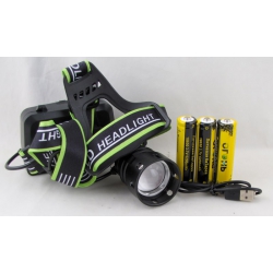 Фонарь налобный HT-220-TG (2 ярк. бел.+ желтая, 3 акк.+ шнур TYPE-C) zoom Фонарь головной HT-220-TG (1 ярк.,3 акк.+ шнур microUSB) zoom ??