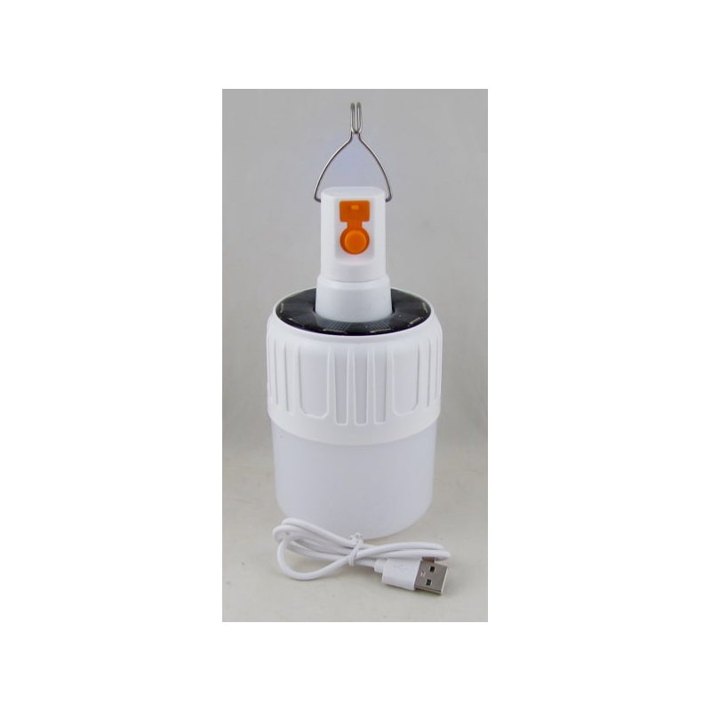 Фонарь для кемпинга YG-1437(QU-9W) (1 большая лампа, USB) подвесной, солнечная батарея 