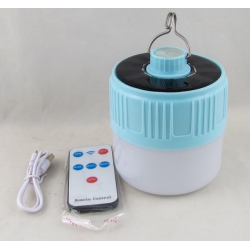 Фонарь для кемпинга YD-1607 (1 большая лампа, USB) с пультом, подвесной, солнечная батарея 